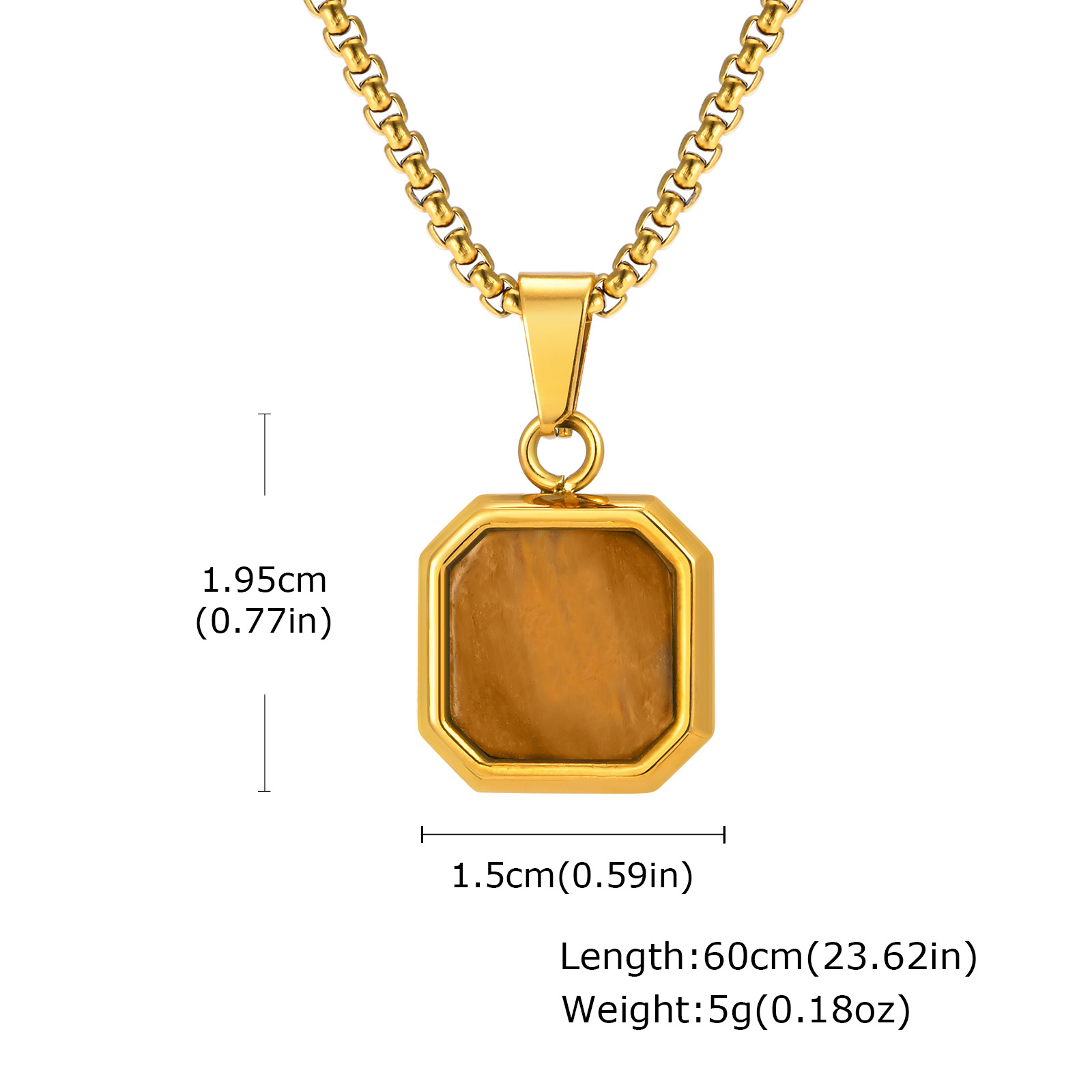 호안석 펜던트 골드 (체인 미포함)