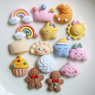 Simulation of food and play steamed bread dumplings cake diy resin accessories mobile phone shell storage box beauty materials north 18