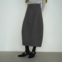 爱与南希十三行冬休闲日系O型加厚保暖百搭羊毛花苞半身裙女41252