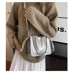 2023新款女包包高級感褶皺包鏈條單肩包小眾設計法式通勤斜挎包潮