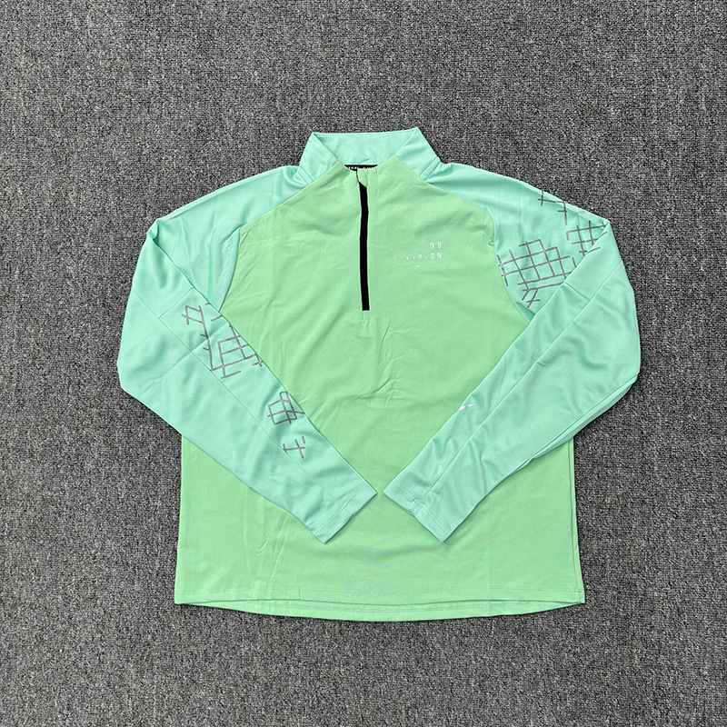 Nike Sweatshirt 1/4 Zip Grid Pattern Mint Green