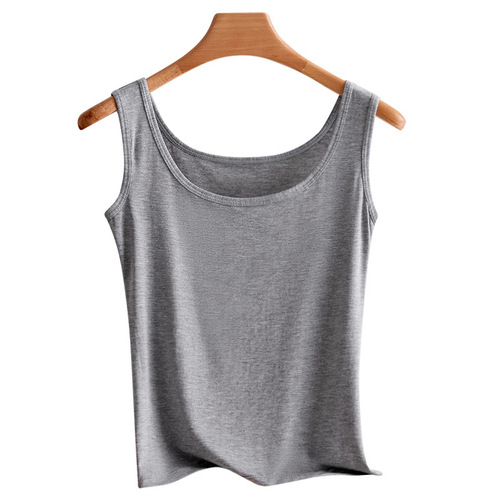 Summer Modal Sleeveless Round Neck Ladies Bodysuit Invisible Fitted Slimming Camisole Top for Plus Size Women