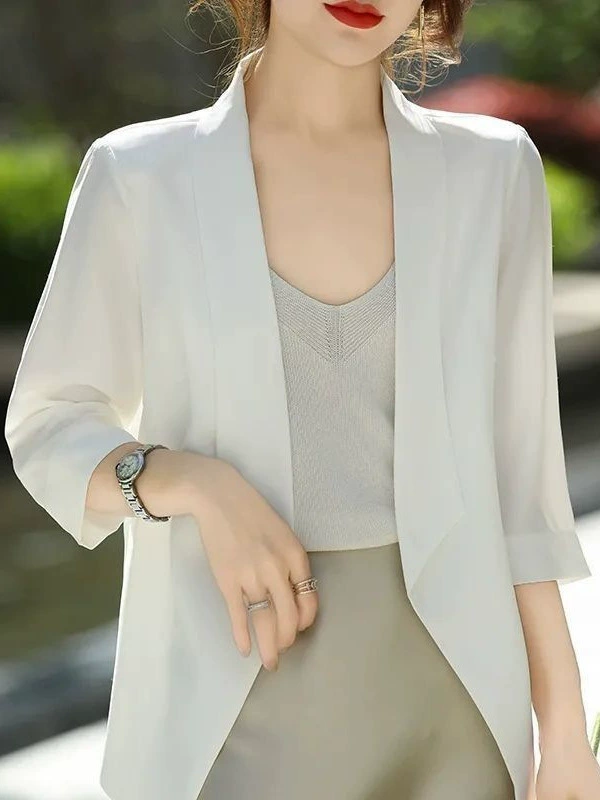 Summer thin classic suit jacket, high-quality style, bright catchy style, plus size