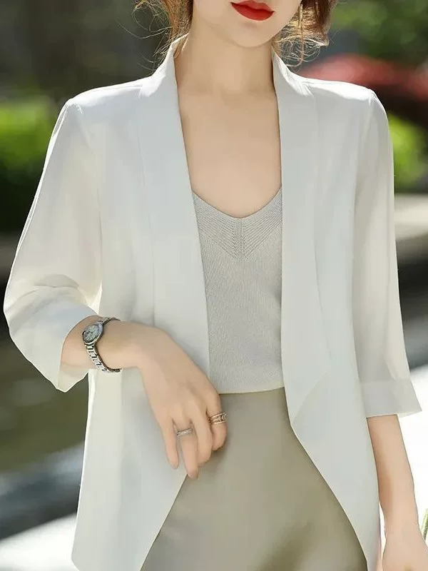 Summer thin classic suit jacket, high-quality style, bright catchy style, plus size