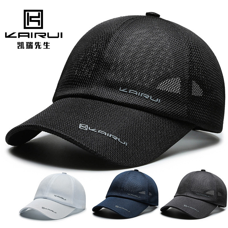 Kerry Cross-border Outdoor Casual Cap Men's Summer Sunscreen Baseball Cap Women's Outdoor Fishing Breathable Mesh Cap Kerry Cross-border Outdoor Casual Cap Men's Summer Sunscreen Baseball Cap Women's Outdoor Fishing Breathable Mesh Cap