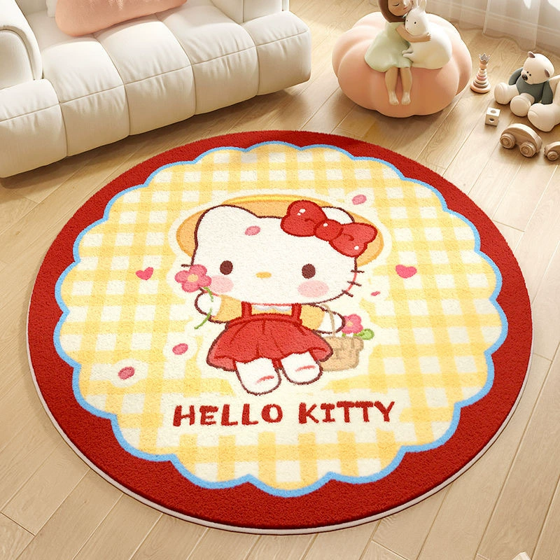 Hello kitty, мультяшный мягкий детский коврик для гостиной из искусственной шерсти