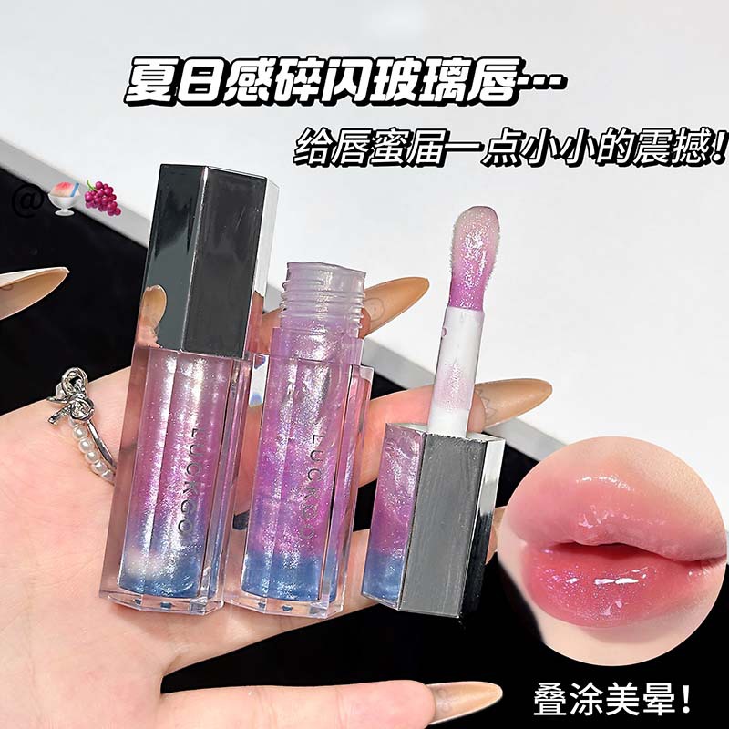 LUCKGO Unicornio humidificante labial miel de agua humectante espejo de color no seco humidificante lápiz labial al por mayor