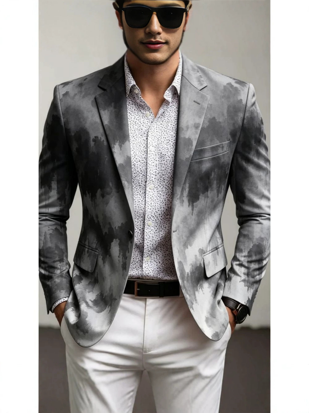 Comercio exterior transfronterizo hombre delgado moda traje casual de color sólido clásico versátil primavera y otoño delgado chaqueta de traje