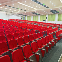 带扶手礼堂椅报告厅剧院影院学校铁脚软座椅固定会议室活动排椅