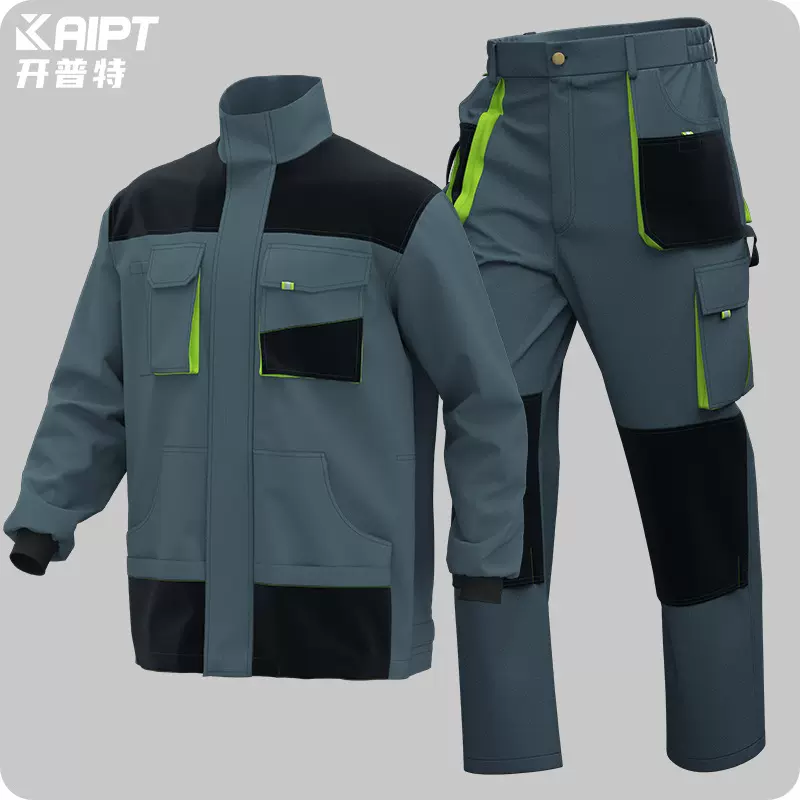 跨境立体兜工作服套装定制欧美多兜多口袋工装裤外贸劳保服定制