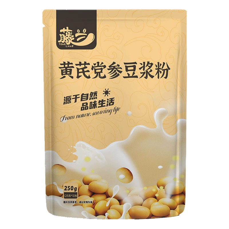 Соевое молоко с астрагалом и кодонопсисом, 250 г, 10 пакетиков, чистое соевое молоко, порошок астрагала, высокобелковое соевое молоко