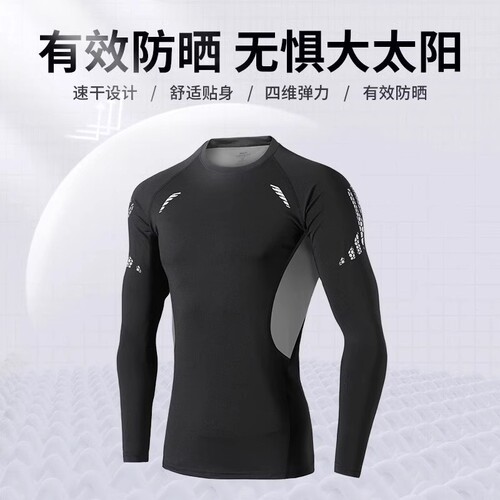 Cross-border swimwear men's sun protection quick-drying surfing suit adult swimming long-sleeved youth diving suit set jellyfish swimsuit