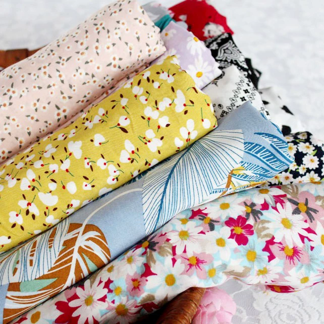 Искусственный хлопок мультяшный принт хлопчатобумажная ткань хлопчатобумажная ткань летняя юбка платье детское платье брюки шелковая ткань