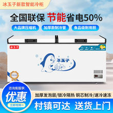 冰玉子冰柜商用大容量冷藏冷冻单温节能卧式双温保鲜冷柜家用冰箱