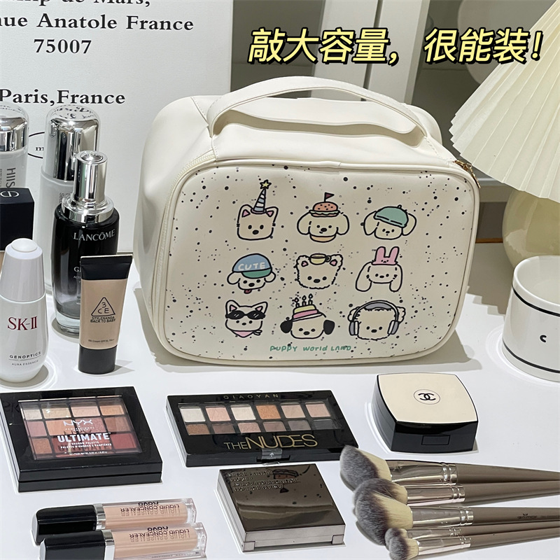 Ins bolsa de cosméticos japonesa para gatos lindos, nueva bolsa de almacenamiento de viaje portátil de gran capacidad, bolsa de lavado impermeable