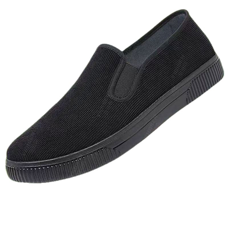 Zapatos de tela viejos de Beijing, pana, zapatos de papá de mediana edad y ancianos, zapatos de cocina, ropa de trabajo, zapatos individuales, zapatos casuales al por mayor para hombres
