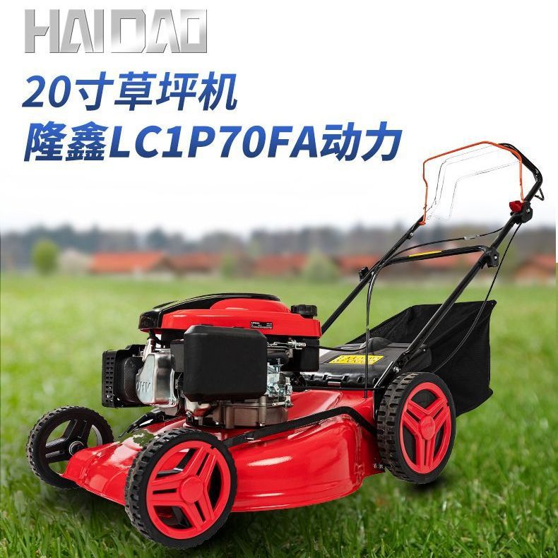 小型家用草坪机自走式隆鑫汽油修剪神器手推割草机打草除草机