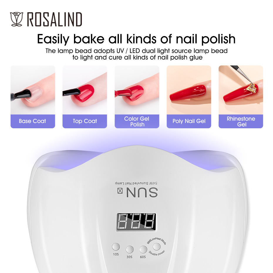 rosalind跨境美甲甲油胶烤灯美甲灯速干光疗机灯快干家用指甲照灯