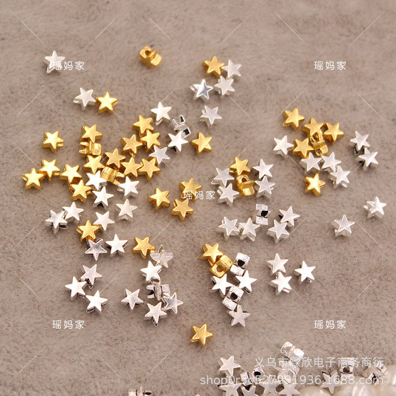 5mm合金星星隔珠手链配饰手工diy手链手串串珠隔珠配件