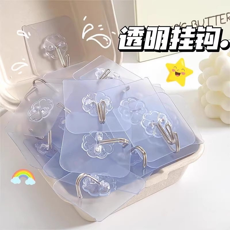 挂钩强力粘胶墙壁贴墙上承重透明无痕挂勾贴钩免打孔钩子粘贴粘钩|undefined