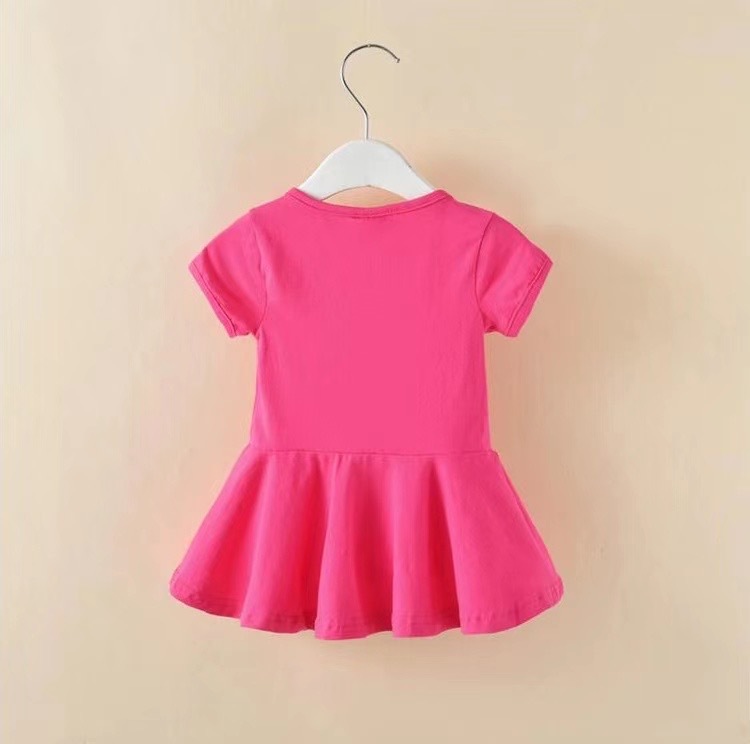 Princess Solid Color Cotton Girls Dresses display picture 2