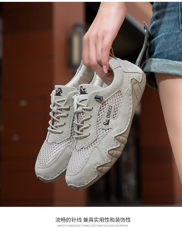 Giày thể thao unisex cỡ lớn thoáng khí lưới mùa hè, đế bằng — 661 Màu đen, 661 màu cát, 661 màu hồng, 661 màu nâu chi tiết 19