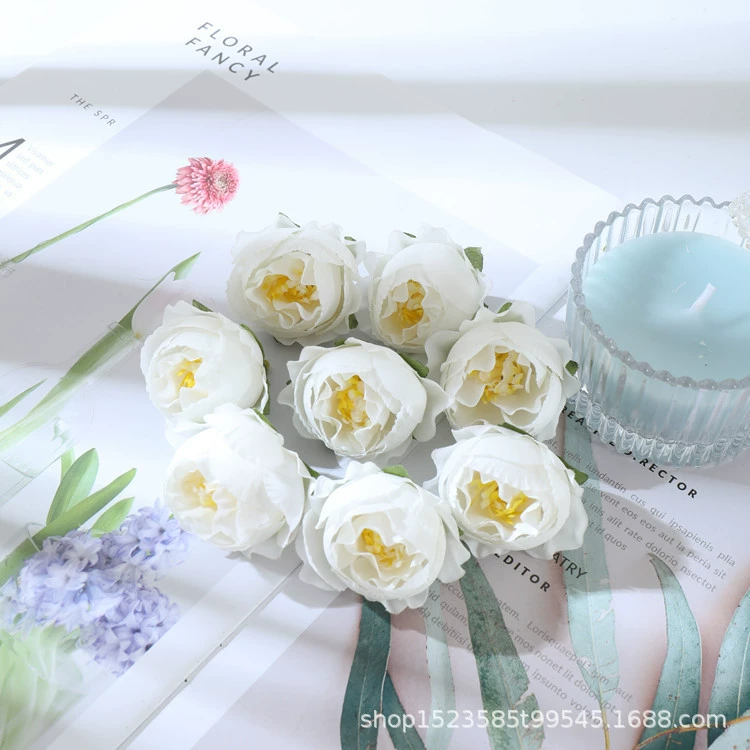 Заводская имитация бутона розы, головка цветка для DIY одежды и шляп, аксессуары для свадебного букета, цветочная стена, ручная работа