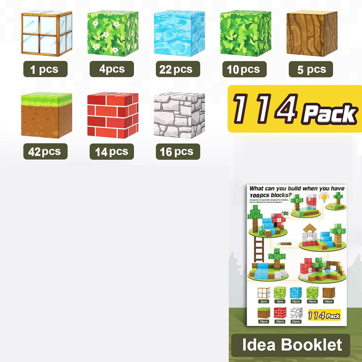 Transfronterizo My Magnet World Imán Bloques de construcción cuadrada Serie de bosque primitivo Bloques de construcción magnética Juguetes para niños