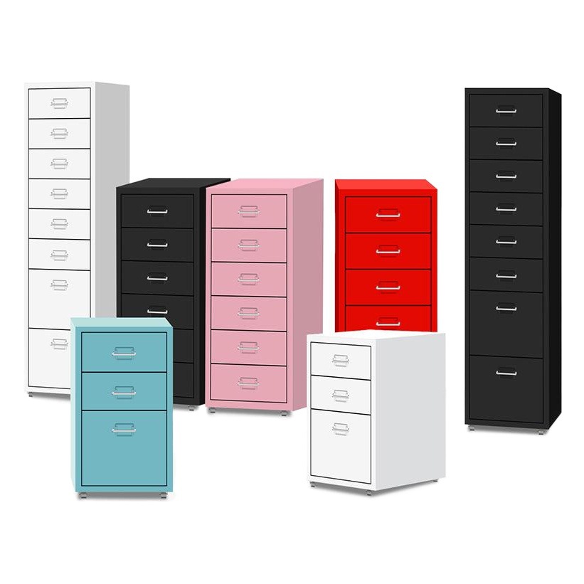 Iron Drawer Cabinet Haiermo under Desk Storage Cabinet Colorful Sandwich Storage Cabinet Iron Simple Drawer Cabinet Cross-Border