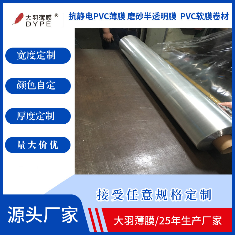 阻燃PVC薄膜 软聚氯乙烯压延膜 透明阻燃防粘塑料布工厂定制