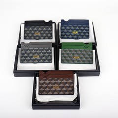 Faure le Page本革カードクリップ魚鱗紋カードバッグクラシック小銭入れプリント財布