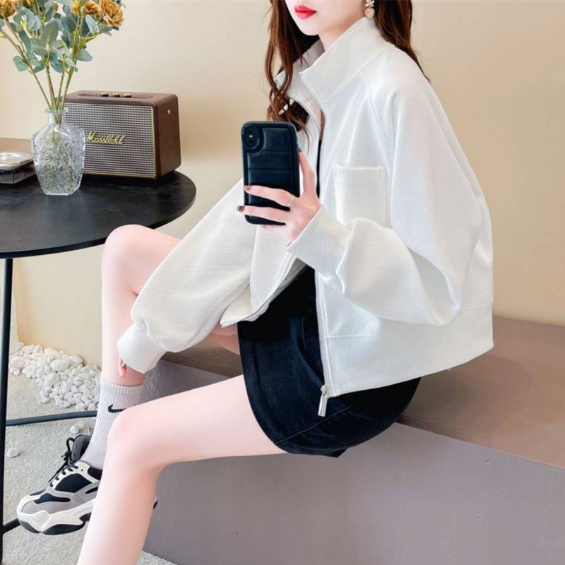 休闲百搭立领卫衣女慵懒风宽松2025新款chic设计感上衣春秋外套潮|undefined
