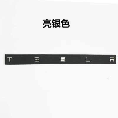 Suitable for Model Y Car logo - standard-tesla-bright-silver