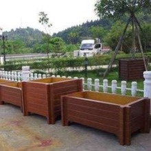 70*70*50钢筋混凝土仿木花箱组合，市政建筑园林绿化仿木花箱
