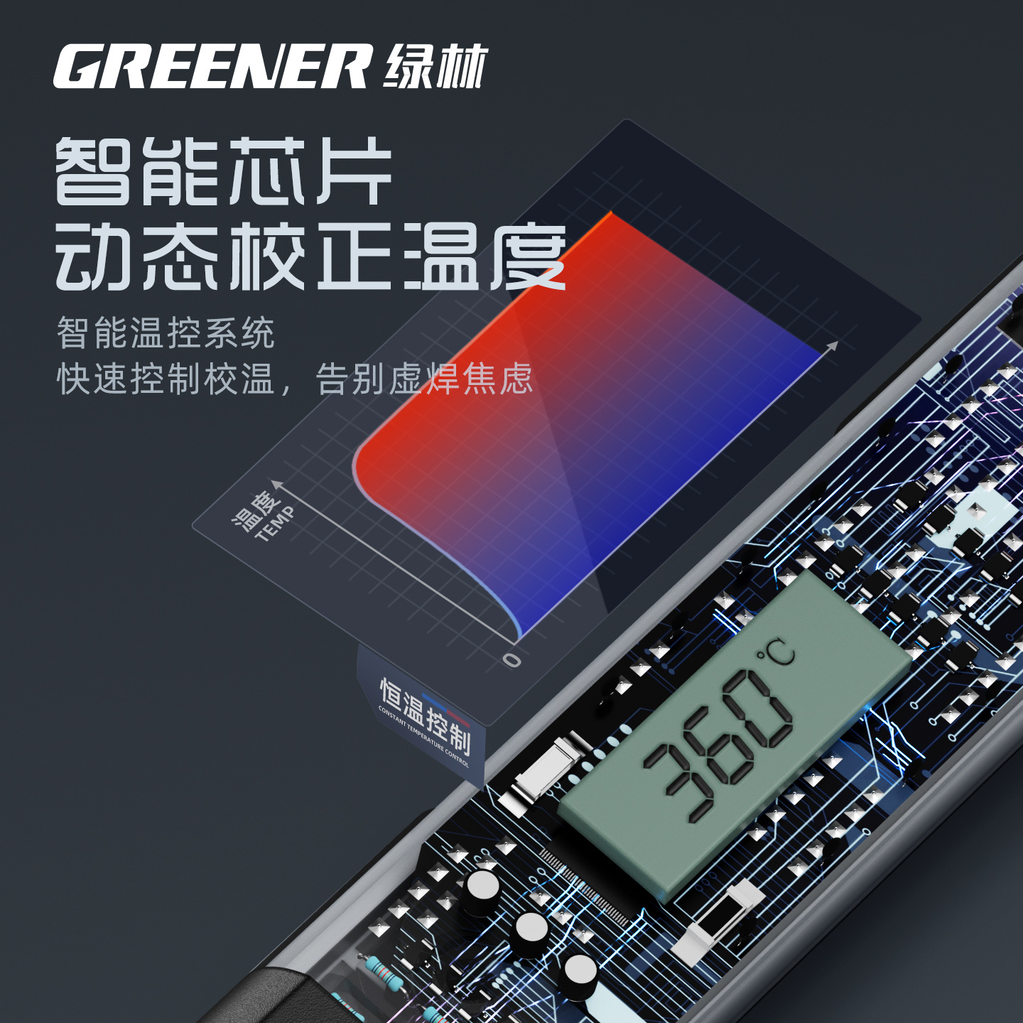 Kit de mantenimiento doméstico pequeño para hierro de soldadura eléctrica verde verde herramienta de soldadura de visualización digital pistola de soldadura automática de alta potencia