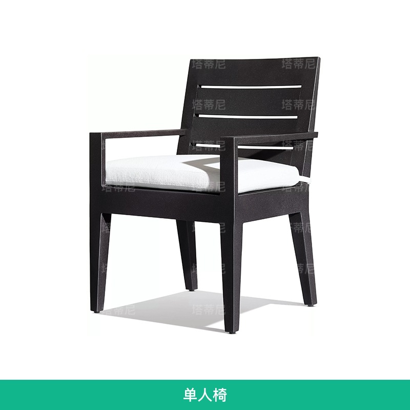 Mesa y sillas de patio al aire libre de alta gama terraza de jardín al aire libre impermeable a prueba de agua y protección solar de madera maciza mesa larga de hotel villa de madera