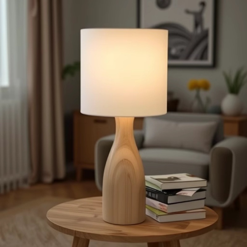 Retro simple lámpara de piso de madera silenciosa de estilo japonés de diseño sala de exposiciones de hotel residencial sala de estar dormitorio luces de hotel