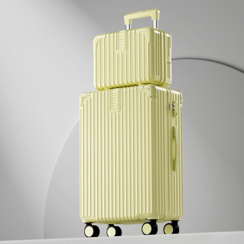 Mother-child box 607 lemon yellow [classic style + with compartment + five-hole reinforced silent wheels]
