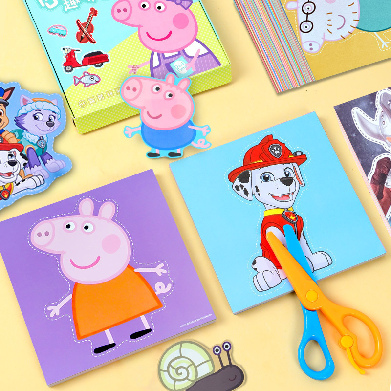 A generation of piggy fun page children's origami paper-cut handmade creative kindergarten Kati cat educational toys