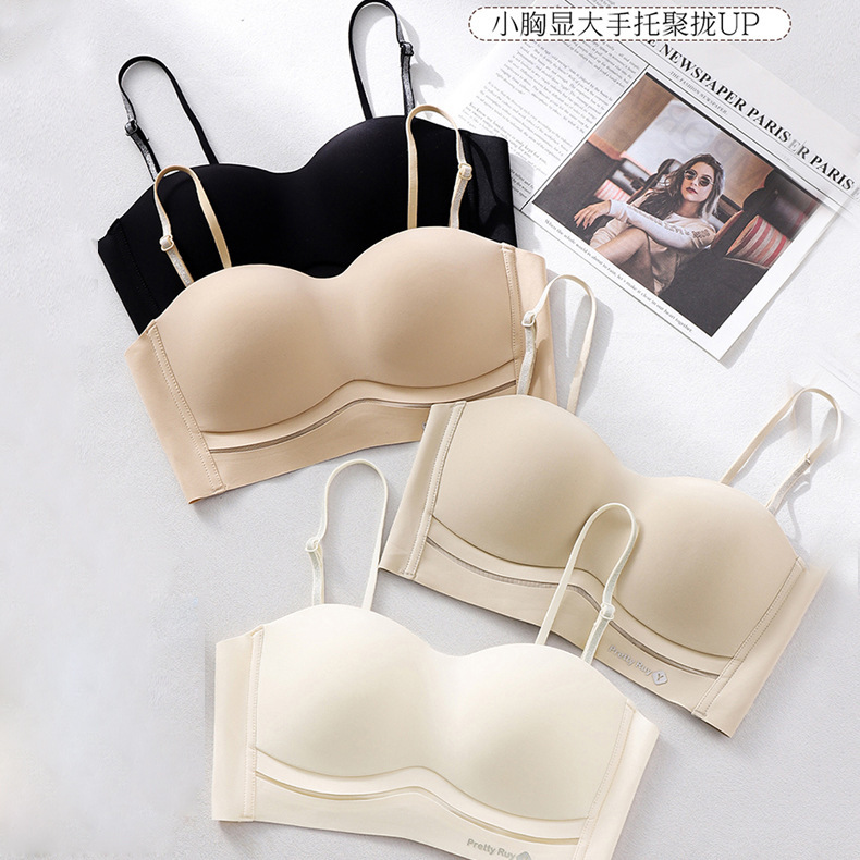 2003 # Double-Breasted Shoulder Straps, Detachable Pull-Up Straps, Girl's Tube Top, Three-In-One Underwear, Foundation, Beauty Back Bra Factory
