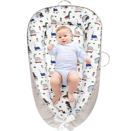 Amazon Pure Cotton Crib Bed Portable Baby Recliner Removable and Washable Mobile Baby Nest Anti-Pressure Sleeping Bed