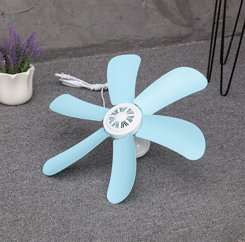 Home Six-Leaf Ceiling Fan Dormitory Student Room Mosquito Net Quiet Fan Aesthetic Simple Mini Fan Manufacturer Wholesale