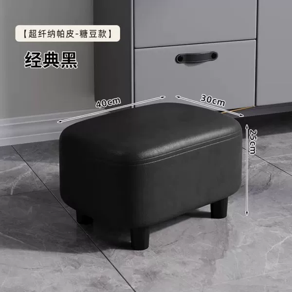 [Microfiber Nappa Leather-Jelly Bean Style] Large Size-Black