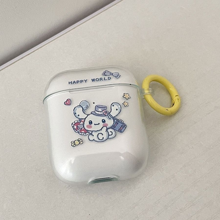 Cute perro de orejas grandes para airpodspro2 / 3 estuche de protección Bluetooth para airpods 4 generación 5 generación estuche de protección de auriculares