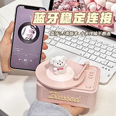 リトルラッキーレコードプレーヤービニール Bluetooth スピーカーオーディオホームサラウンド高品質ミニワイヤレス小型サブウーファー