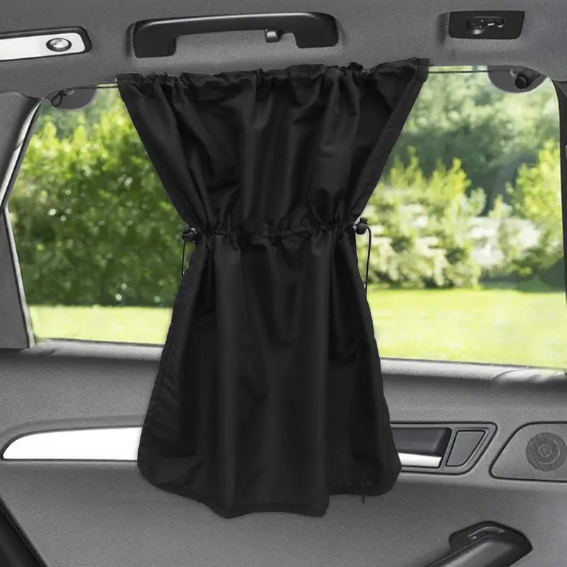 Cross-border Hot Sale Car Sunshade Curtain Side Window Privacy Sun Protection Shading Heat Insulation Sucker Car Curtain Car Interior Heat Insulation Curtain