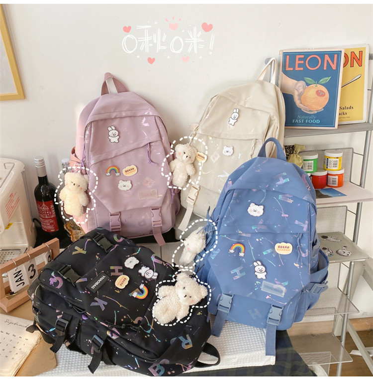 Schoolbag Primary School Girls Ins Casual All-matching High School Student Backpack Japanese College Junior High School Large Capacity Backpack display picture 6
