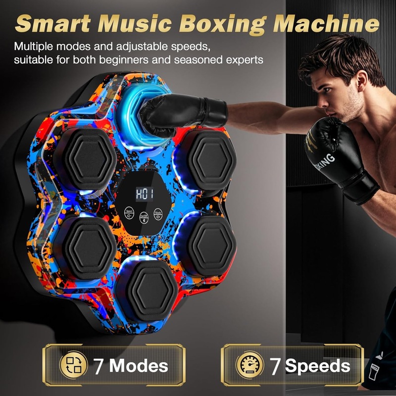 音楽ボクシングマシン知能bluetoothボクシング壁ターゲット壁掛け型児童成人ボクシング訓練器家庭用フィットネス器|undefined