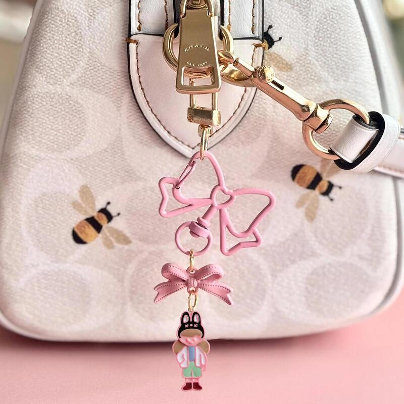 Bow Keychain Miss Parker Etsy Small Fresh Mobile Phone Case Pendant Girly Heart