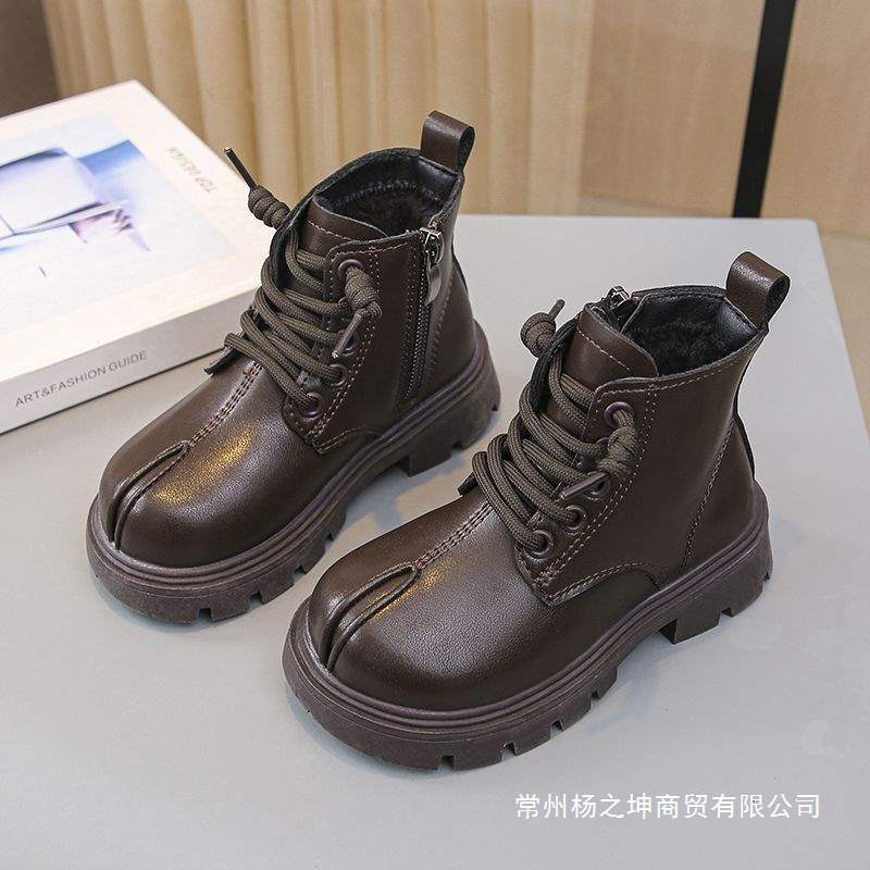 Girls' Boots, Kidsren's Cotton Shoes, Four-Season Kidsren's Boots, Boys' Soft-Soled Short Boots, Fleece-Lined, Four-Season Girls' Cotton Shoes